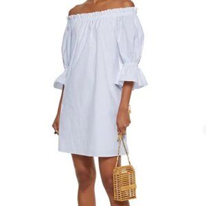 Alice + Olivia  Paola off-the-shoulder Cotton-Poplin Mini Dress Size XS NWT